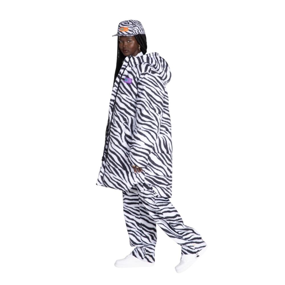 Melody Ehsani Zebra Puffer Jacket - Size S - NEW